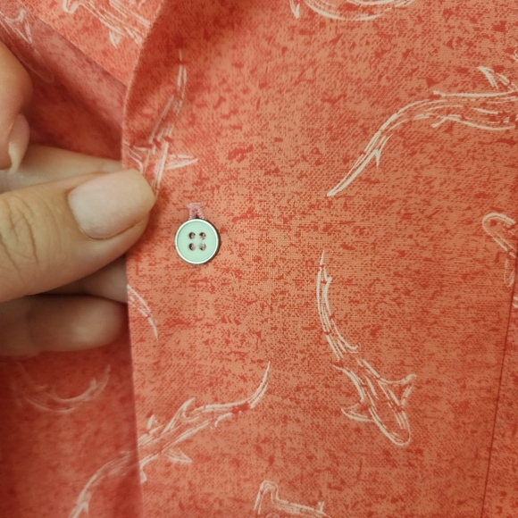 Men's Coral Short Sleeve Shirt - Picture 11 of 12